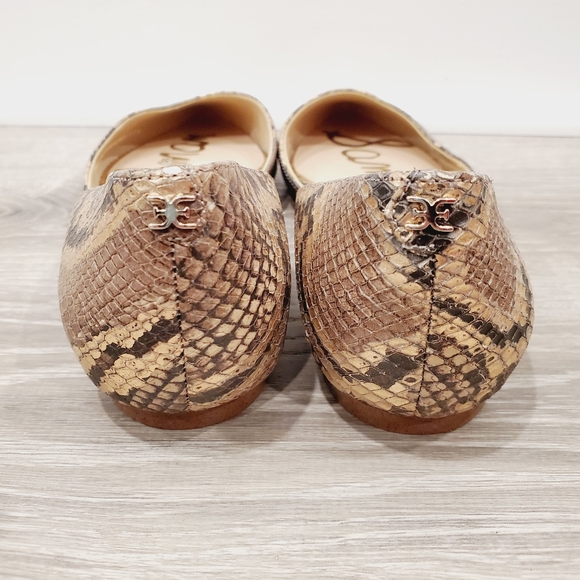 NEW Sam Edelman Rodney Snake-Print Flat Shoes - Picture 5 of 11